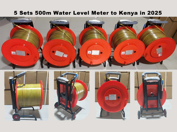 5 Sets 500m Water Level Meter and 300m borehole camera to Kenya